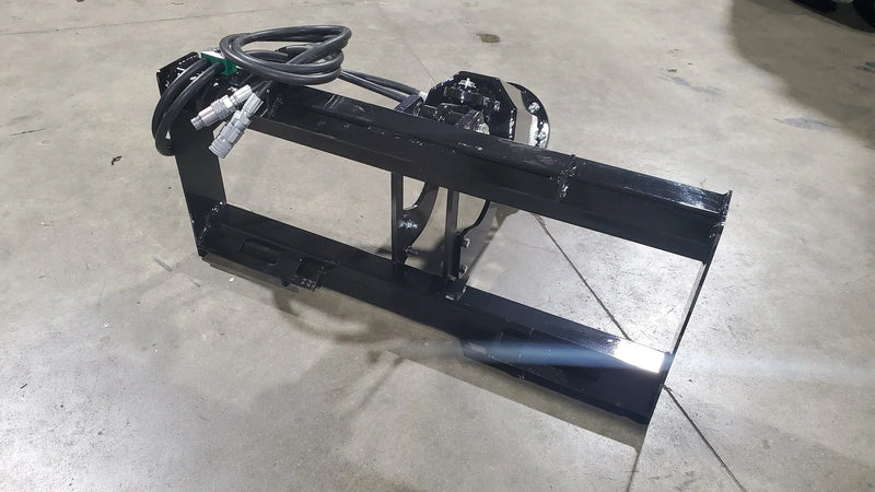 Load image into Gallery viewer, Hydraulic skid steer attachment frame with hoses on concrete floor
