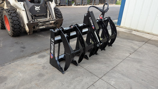 60 Inch Rake/Brush Grapple - 1 Cyl - Skid Steer
