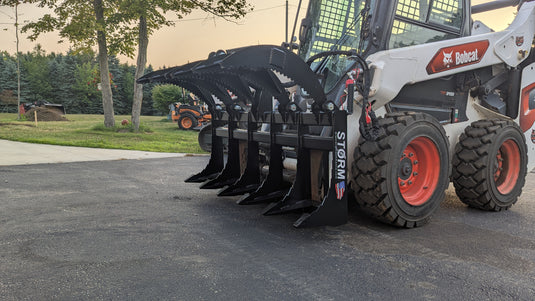 60 Inch Rake/Brush Grapple - 1 Cyl - Skid Steer