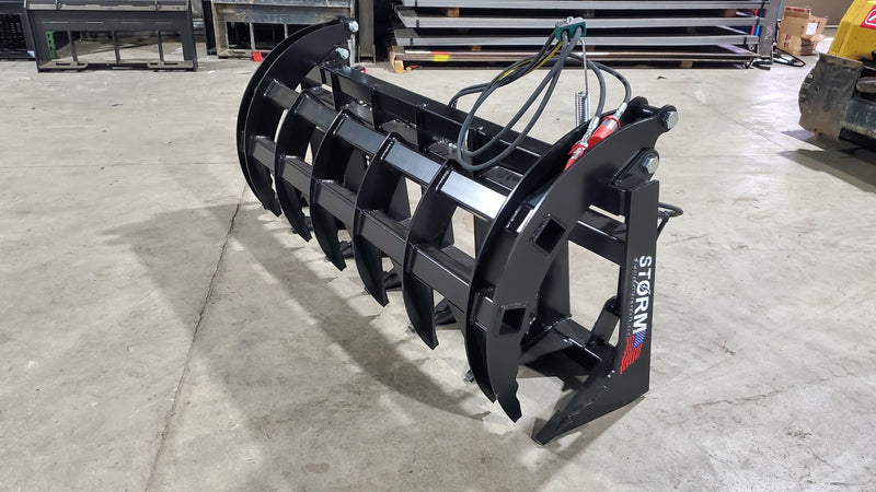 Load image into Gallery viewer, 72 Inch HD Rake/Brush Grapple - Skid Steer
