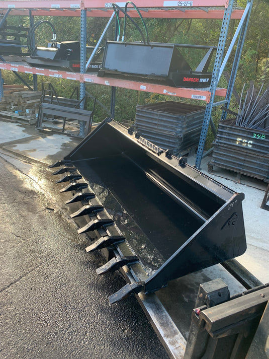 84 Inch Glacier Extreme Skid Steer Bucket - Teeth