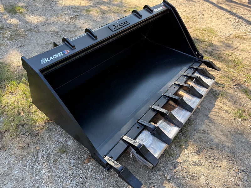 Load image into Gallery viewer, 66 Inch Glacier Extreme Skid Steer Bucket - Teeth
