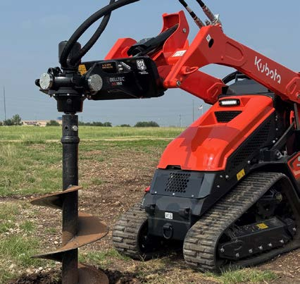 Load image into Gallery viewer, Belltec MC-200 MC Series auger drive in use on a mini track loader
